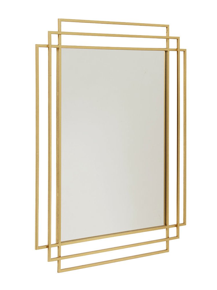 Nordal - Miroir à finition dorée, Square