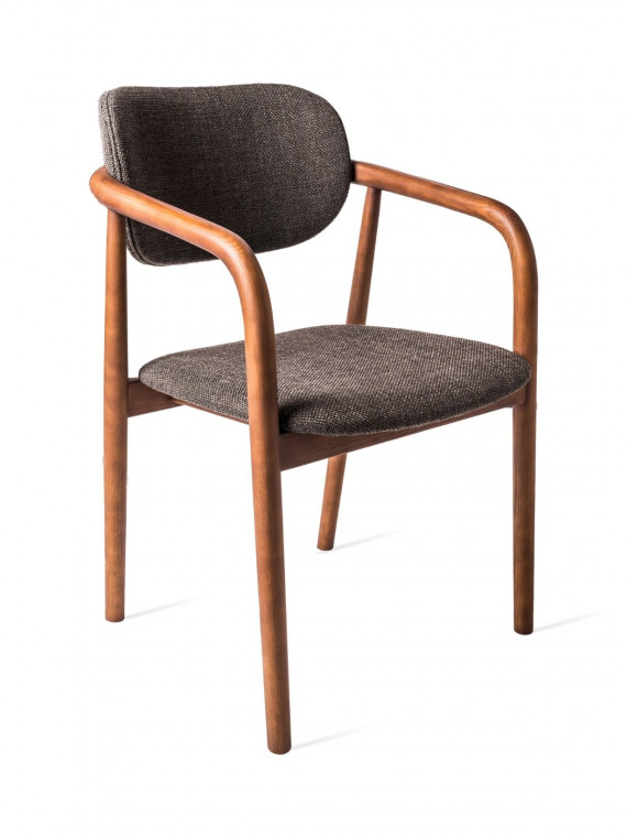 Pols Potten Ashwood chair with rust fabric, Henry