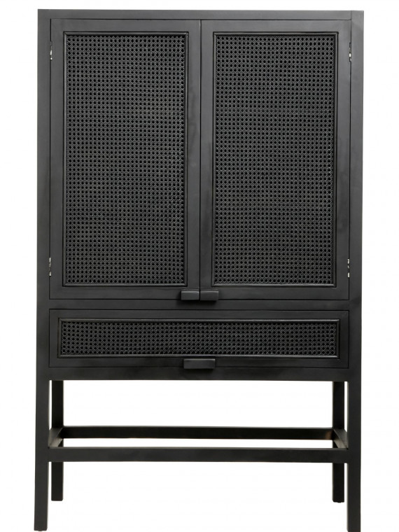 nordal Armoire en teck et cannage, Merge noir