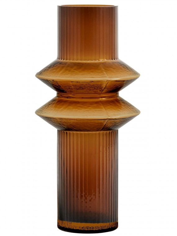 Nordal Vase Rilla en verre marron taille M