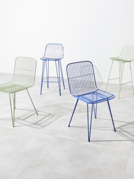 ombra Pomax chairs in pastel metal