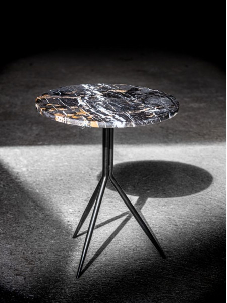 table de bistrot en marbre et metal dana pomax