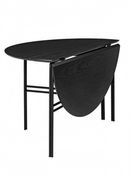 Iron and black veneer dining table, Oda black Brost Copenhagen