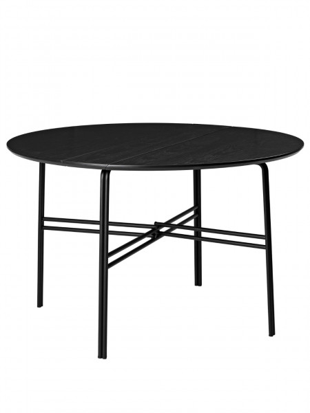 Iron and black veneer dining table, Oda black Brost Copenhagen