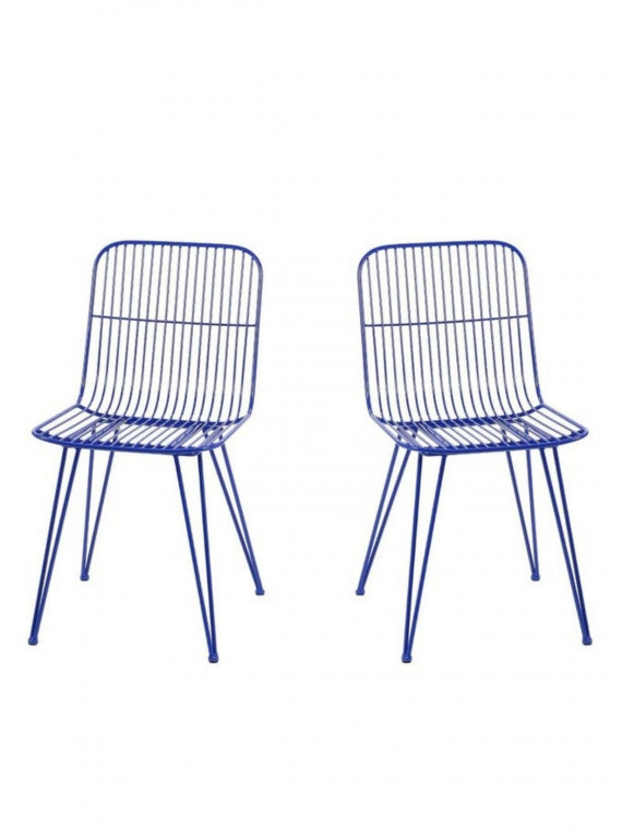 chaises ombra Pomax en metal couleur pastel