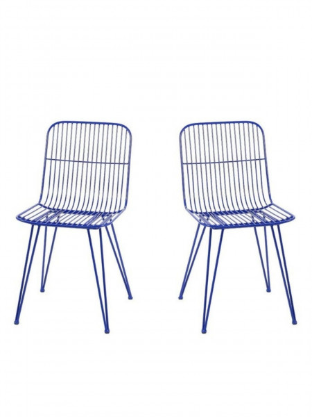 chaises ombra Pomax en metal couleur pastel