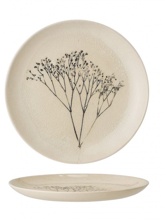 Natural stoneware dinner plates x6 , Bea
