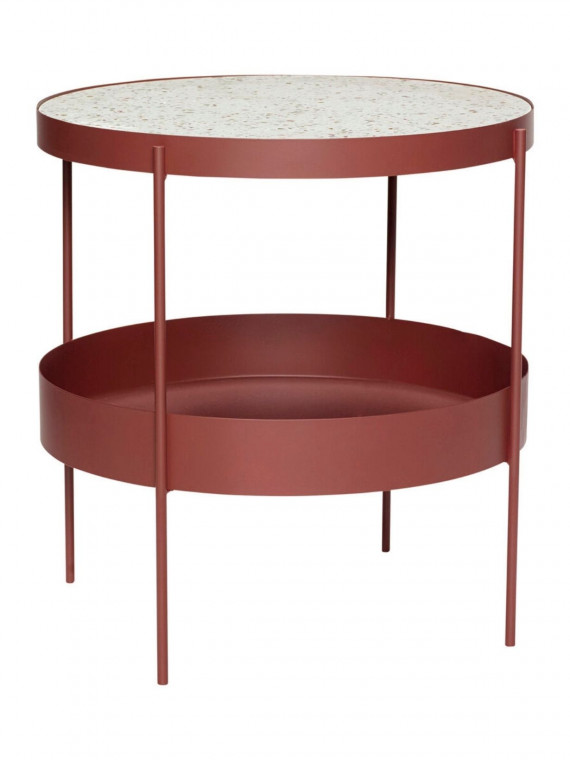 Metal and terrazzo side table Astrid