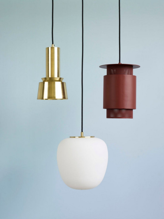 Hubsch Muse Hanging lamp in opaline glass