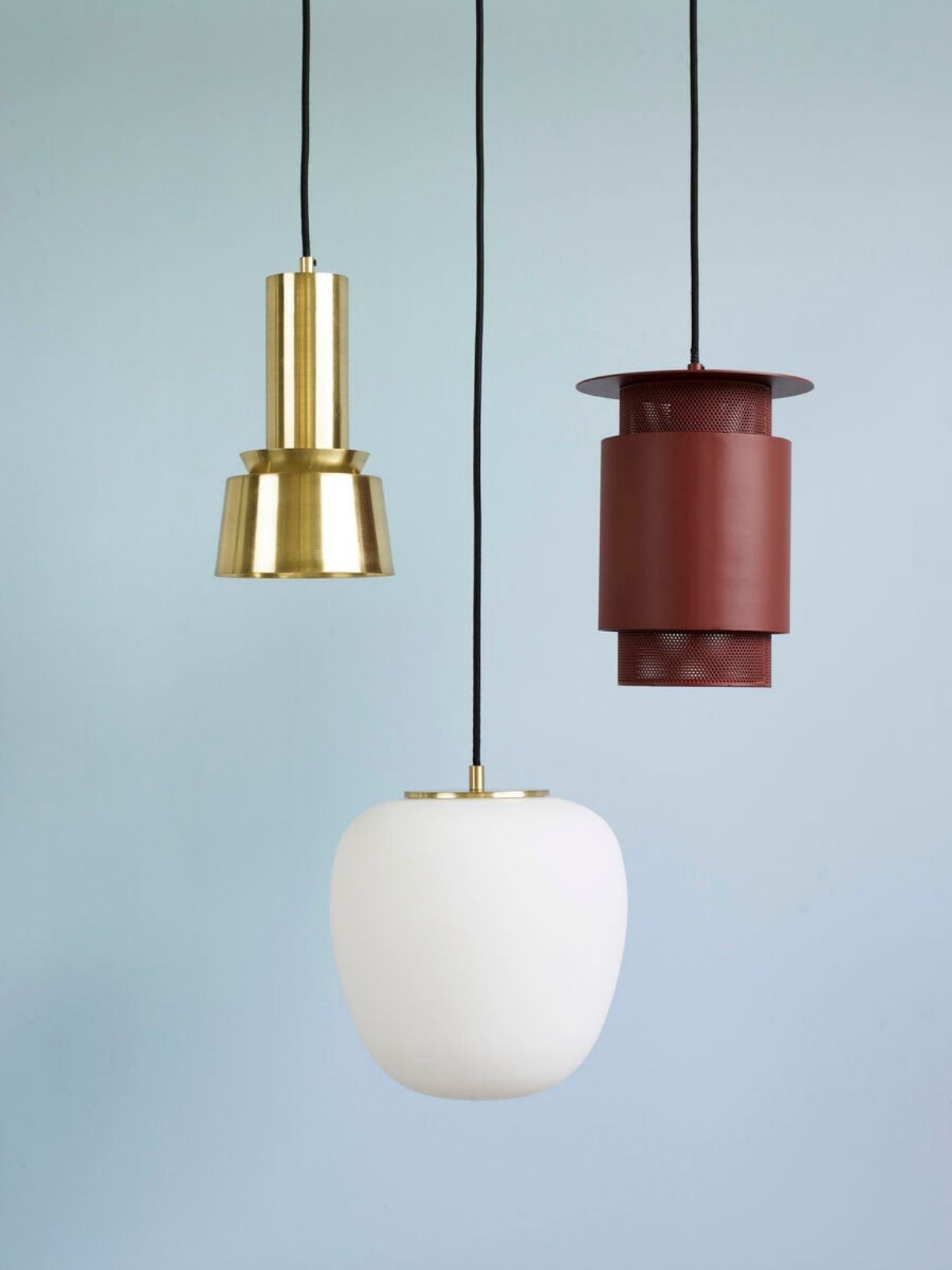 Glass hanging lamp, Kai Hubsch