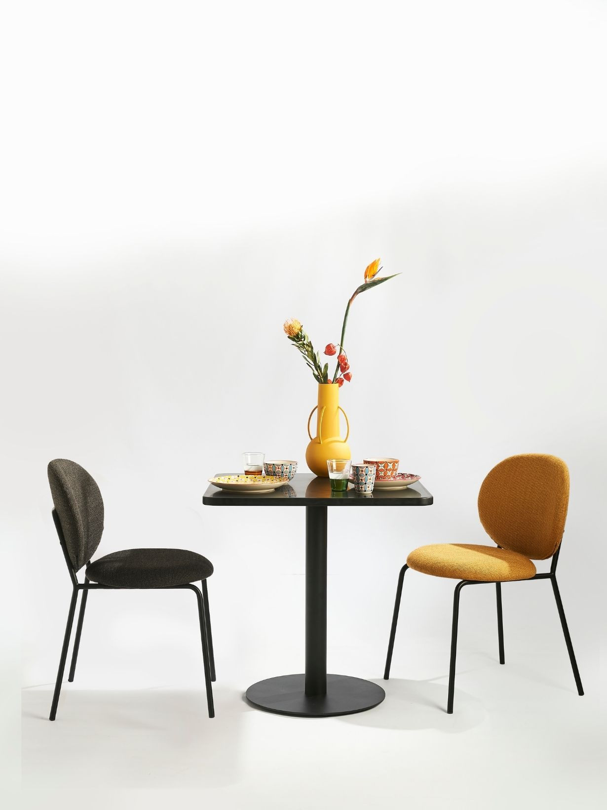 Simply Pols Potten chair in ochre fabric