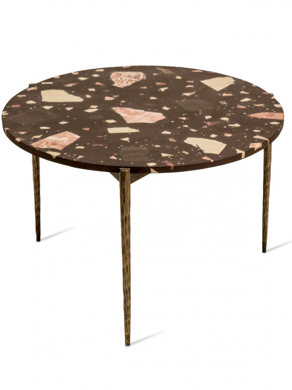 Coffee table Nougat in brown terrazzo Pols Potten