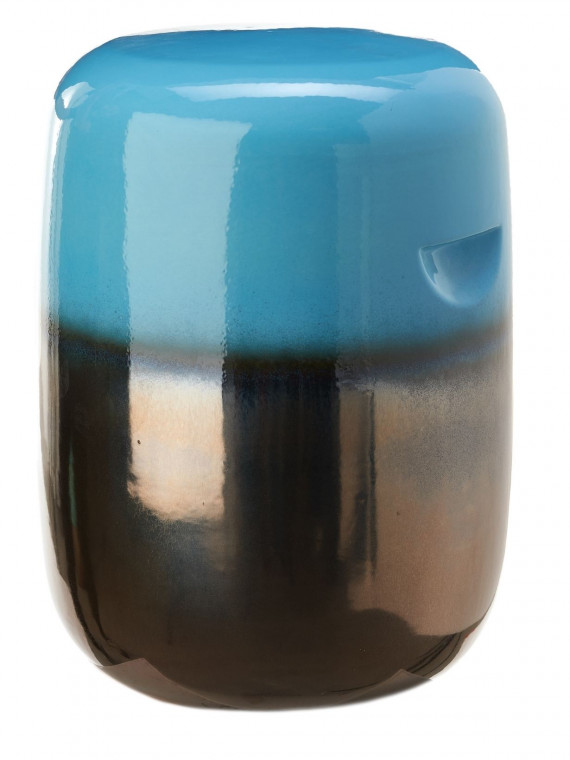 Tabouret en céramique bleu dégradé Aniek pols potten