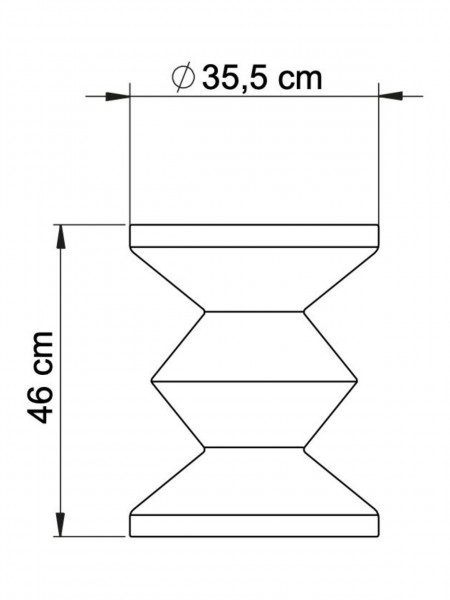 Pols Potten Tabouret Zig Zag beige