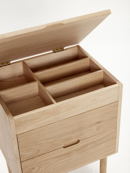 Natural oak dresser with 2 drawers, Karen - Hübsch