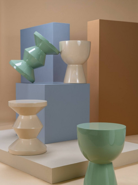 Pols Potten Stool Zig Zag beige
