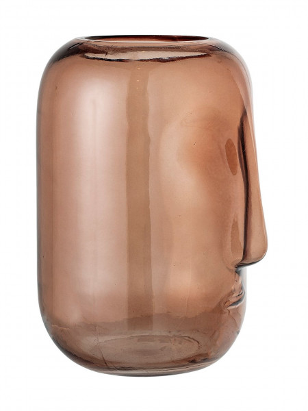 Moai vase in brown glass Amida Bloomingville