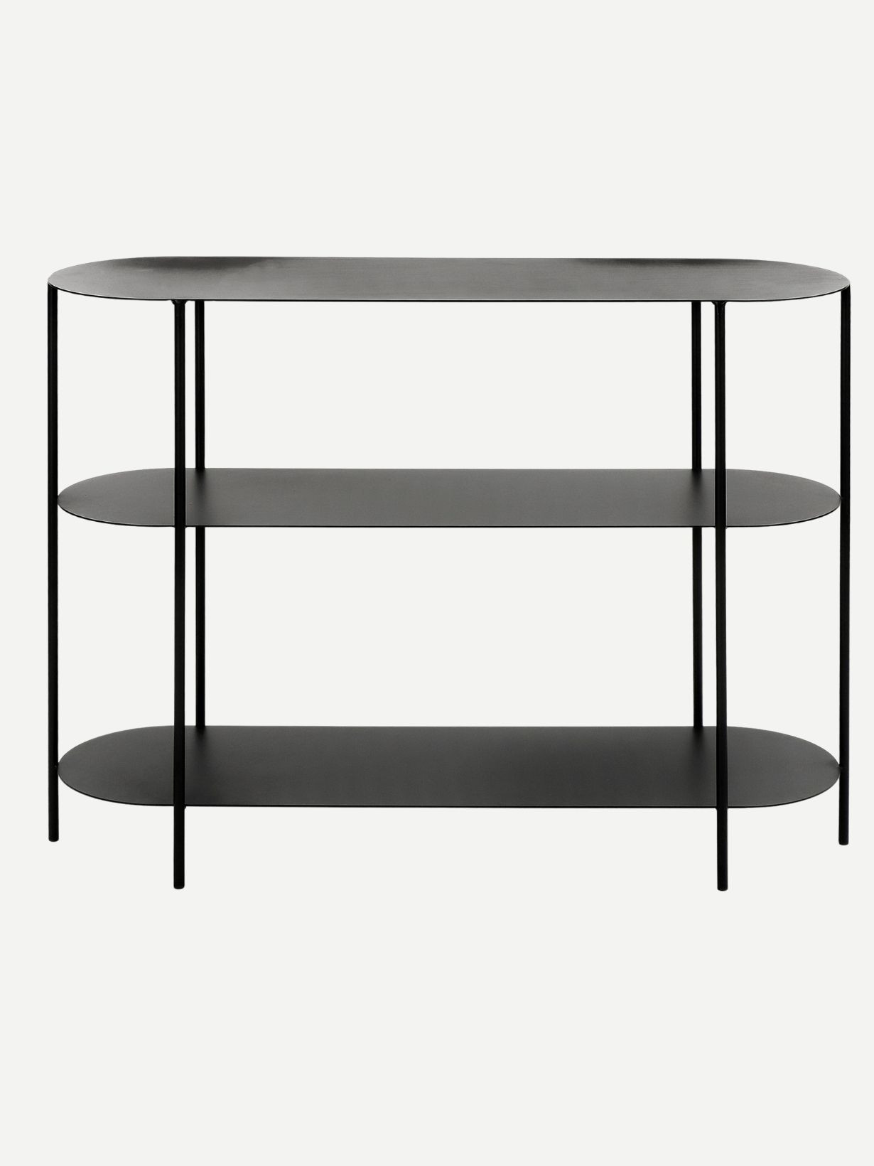 Pomax Gwen Black metal console with 3 trays