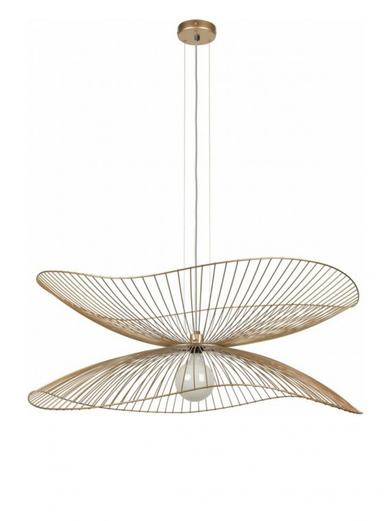 Metal pendant lamp Libellule gold L forestier