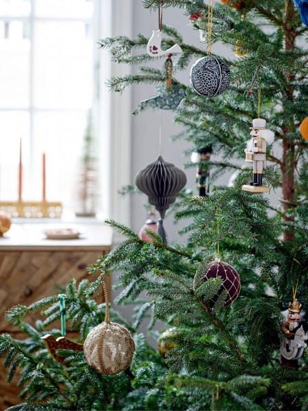 Boules de Noël en acrylique, verre et coton, Heyal Bloomingville