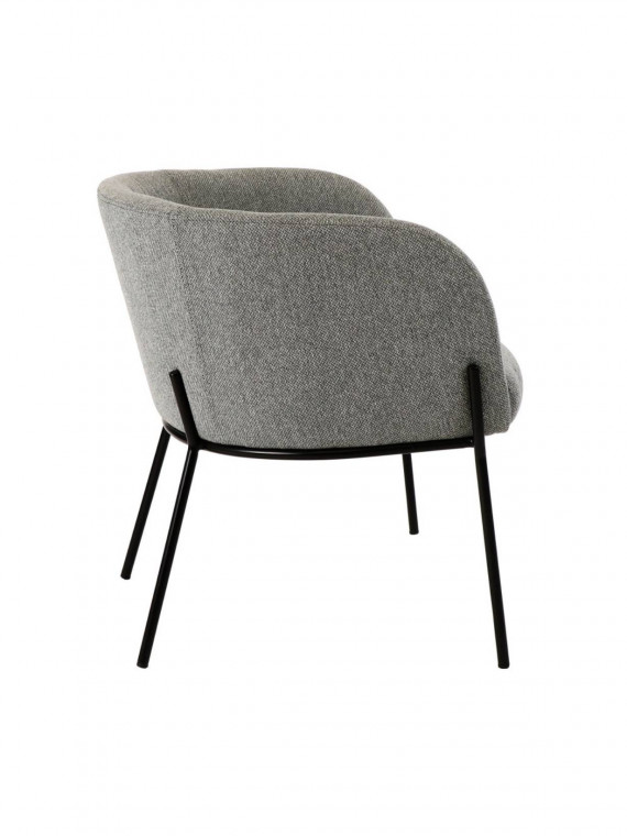 Fabric and metal chair, Polka Pomax grey