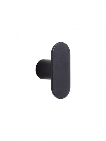 Brass furniture knob, Voss Hubsch black