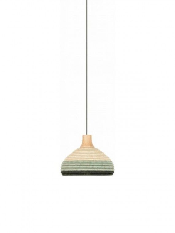 Pendant lamp in woven Abaca, Grass blue Le Forestier