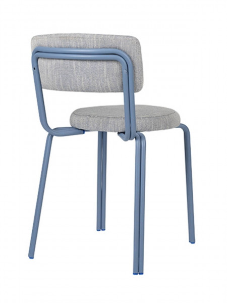 Chaise en fer et textile Oda Broste Copenhagen bleu