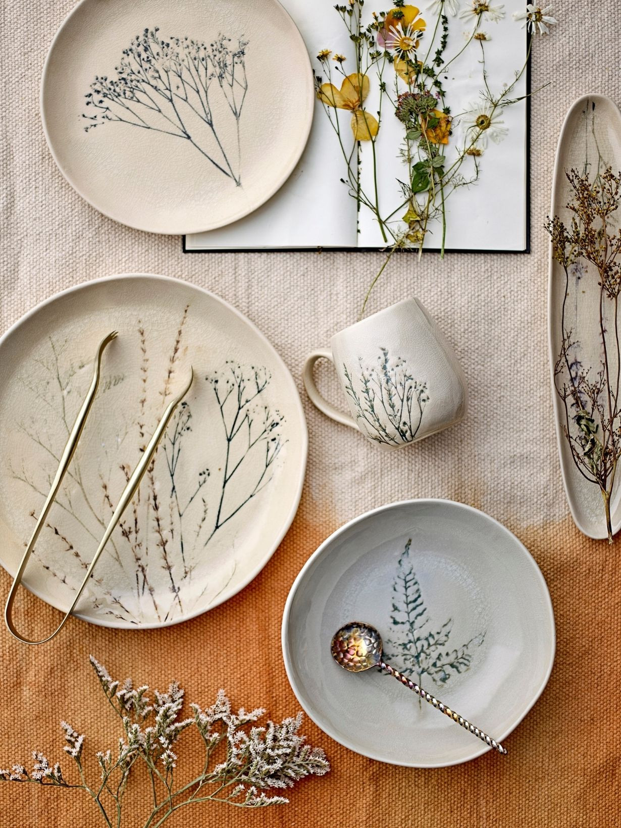 Natural stoneware dinner plates x6, Bea Ø27,5 cm Bloomingville