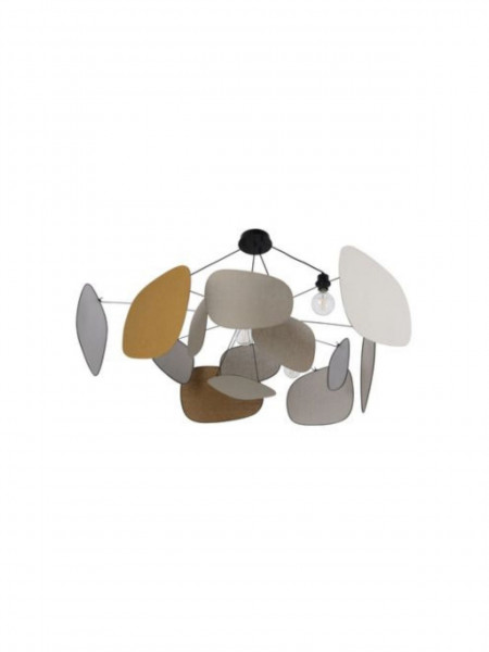 Linen pendant lamp, Screen 70's 4L Market set