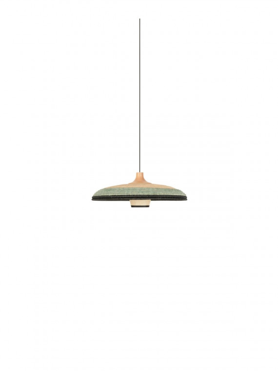 Hanging lamp in woven Abaca, Grass M by The Forestier