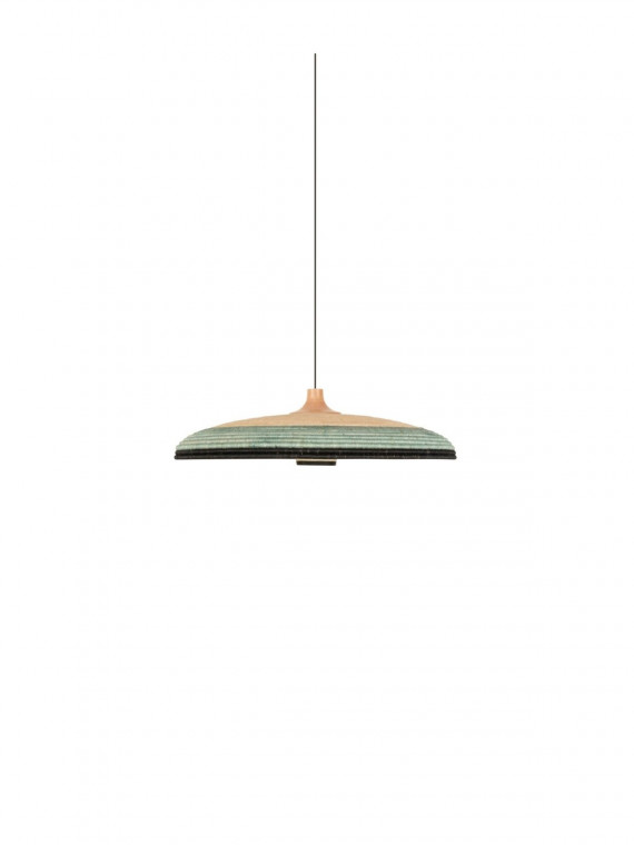 Hanging lamp in woven Abaca, Grass L by The Forestier