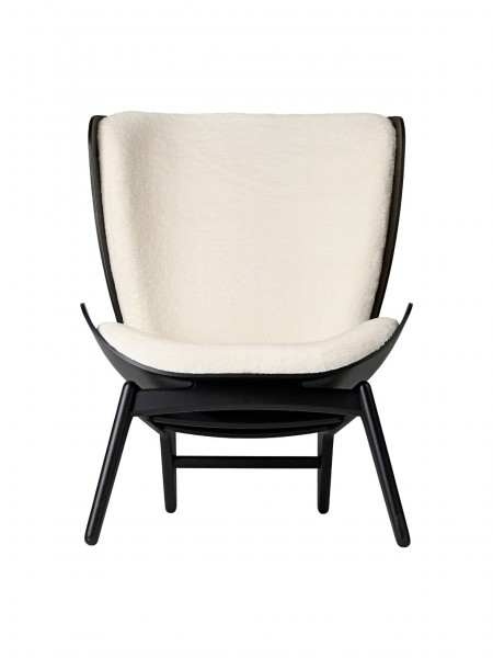 Fauteuil en chêne tissu blanc, The Reader Umage