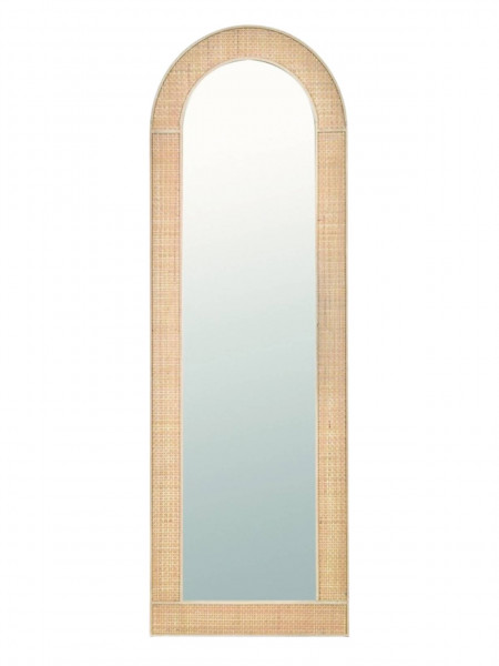 Lulu mirror in natural woven rattan, Opjet