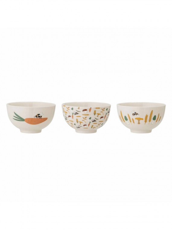 Set of 3 stoneware bowls, Harvest  Bloomingville