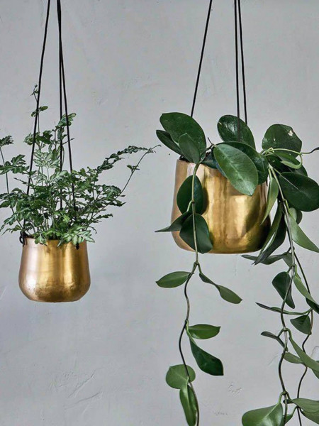 Brass hanging planter, Atsu Nkuku