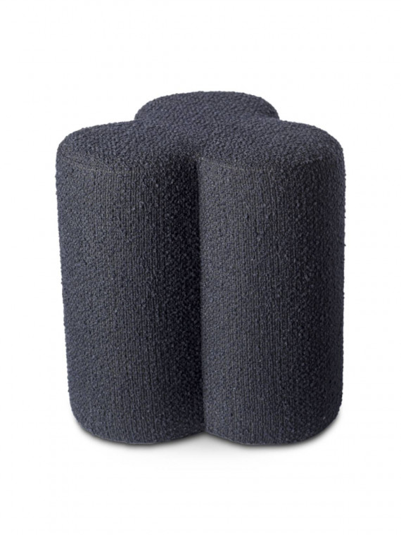 Tabouret en tissu bouclé, Clover Pols Potten bleu