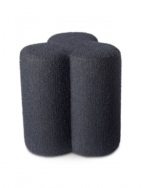 Tabouret en tissu bouclé, Clover Pols Potten bleu