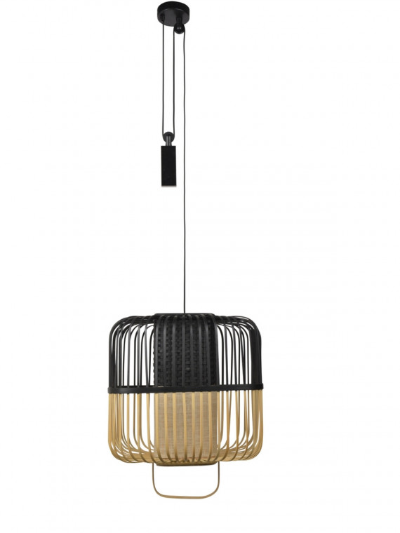 Suspension en bambou naturel, Bamboo Square M Forestier