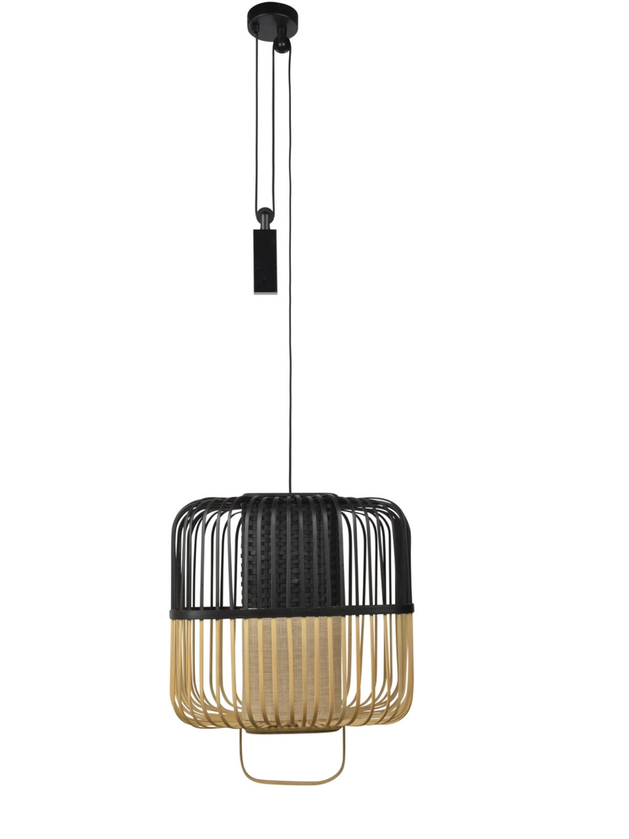 Suspension en bambou naturel, Bamboo Square M Forestier