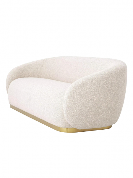 Sofa in curly cream 3 seats, Brice Eichholtz