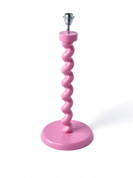 Table lamp with green shade and pink base, Twister Pols Potten