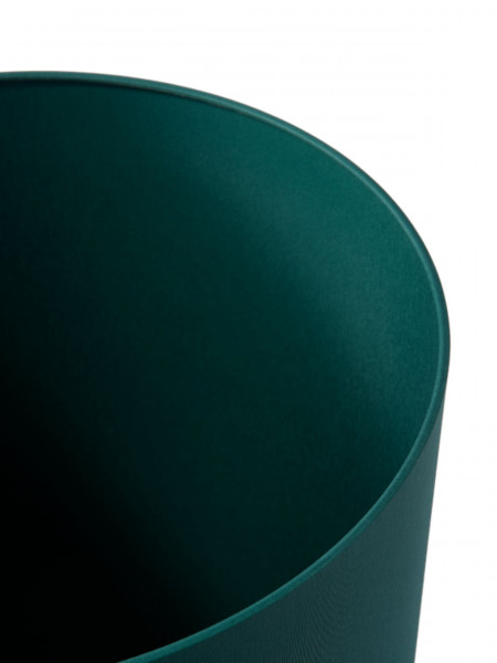 Table lamp with dark green shade and black base, Twister