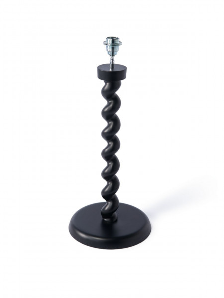 Table lamp with dark green shade and black base, Twister