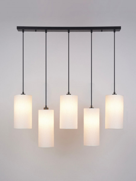 Metal and fabric hanging lamp with 5 lights Cosiness 5L Market Set