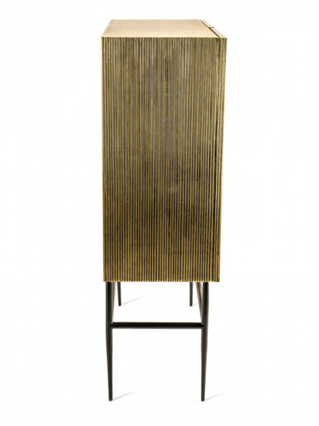 Golden metal cabinet, Ribbel Pols Potten