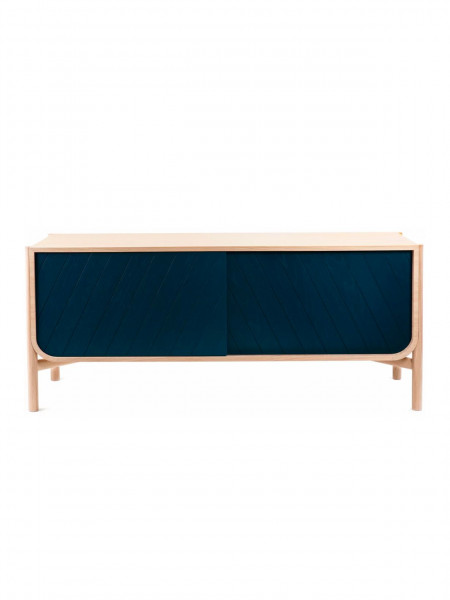 Natural oak buffet petrol blue 155cm Marius Hartô