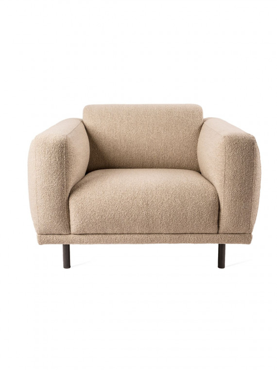 Beige Lounge Chair in boucle Fabric Teddy Pols Potten