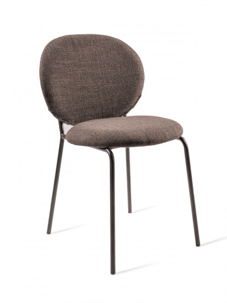 Simply Pols Potten chair in black metal and grey fabric