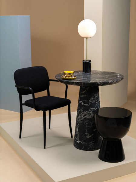 Pols Potten Full Moon desk lamp in marble and opal glass